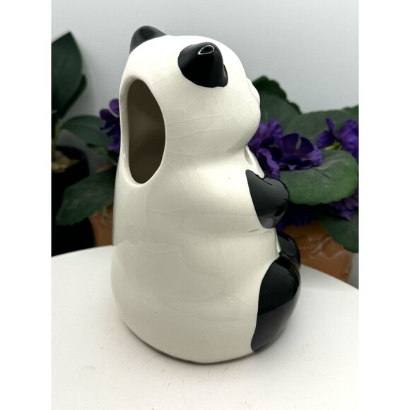 Ceramic Tiki Mug Panda Bear With Bamboo Design 8" Tall - Picture 5 of 6